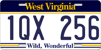 WV license plate 1QX256