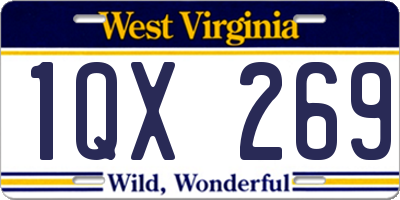 WV license plate 1QX269