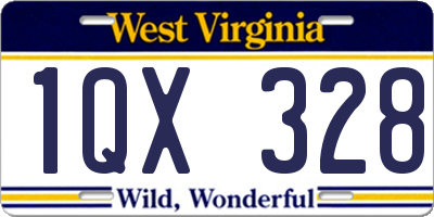 WV license plate 1QX328