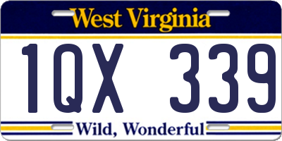 WV license plate 1QX339