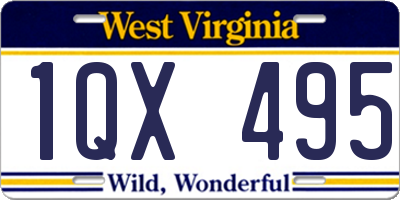 WV license plate 1QX495