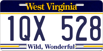 WV license plate 1QX528