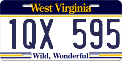 WV license plate 1QX595