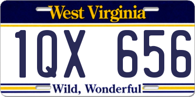 WV license plate 1QX656