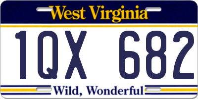 WV license plate 1QX682