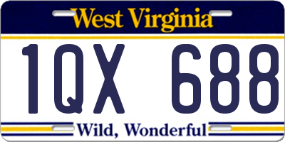WV license plate 1QX688