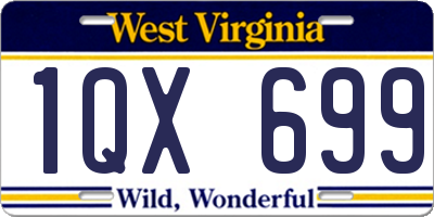 WV license plate 1QX699