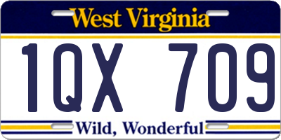 WV license plate 1QX709