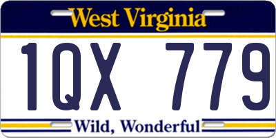 WV license plate 1QX779