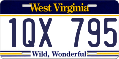 WV license plate 1QX795