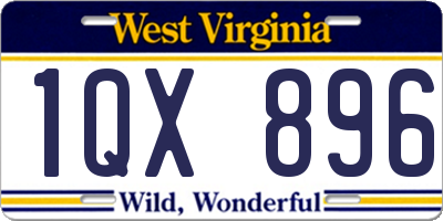 WV license plate 1QX896