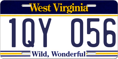 WV license plate 1QY056