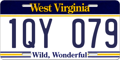 WV license plate 1QY079