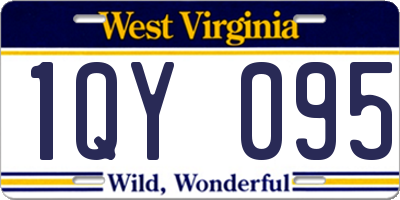 WV license plate 1QY095