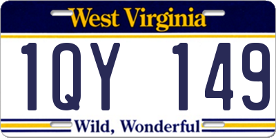 WV license plate 1QY149