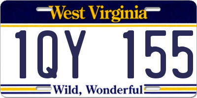 WV license plate 1QY155