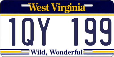 WV license plate 1QY199