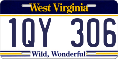 WV license plate 1QY306