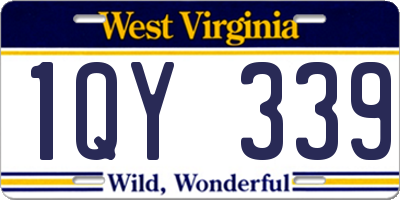 WV license plate 1QY339