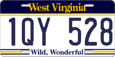 WV license plate 1QY528