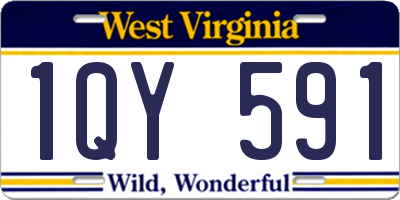 WV license plate 1QY591