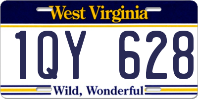 WV license plate 1QY628