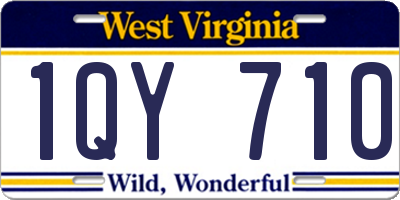 WV license plate 1QY710
