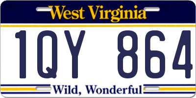 WV license plate 1QY864