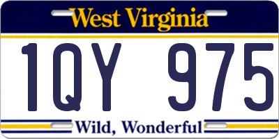 WV license plate 1QY975