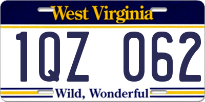 WV license plate 1QZ062