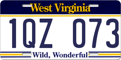 WV license plate 1QZ073