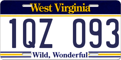 WV license plate 1QZ093