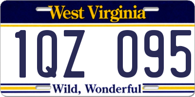 WV license plate 1QZ095
