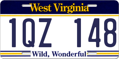 WV license plate 1QZ148