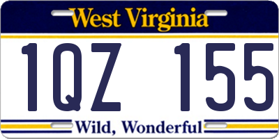 WV license plate 1QZ155