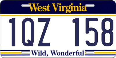 WV license plate 1QZ158