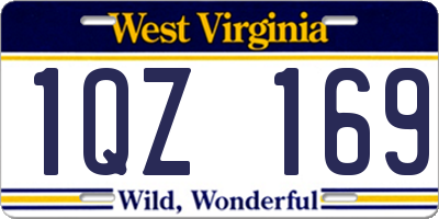 WV license plate 1QZ169