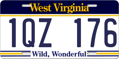 WV license plate 1QZ176