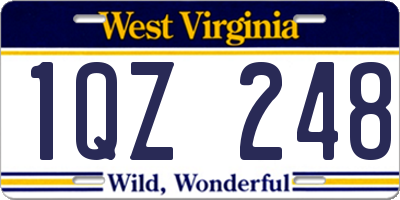 WV license plate 1QZ248