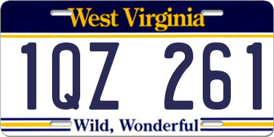 WV license plate 1QZ261