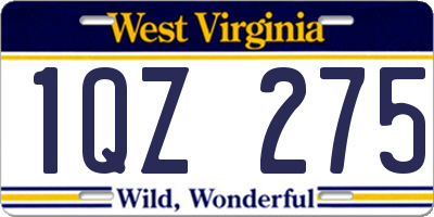 WV license plate 1QZ275