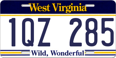 WV license plate 1QZ285