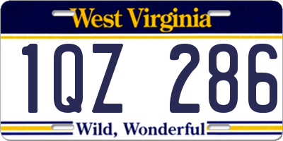 WV license plate 1QZ286