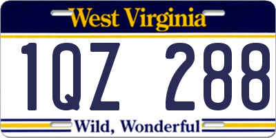 WV license plate 1QZ288