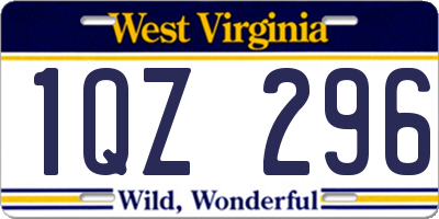 WV license plate 1QZ296