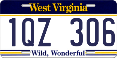 WV license plate 1QZ306