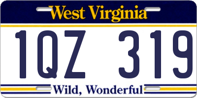 WV license plate 1QZ319