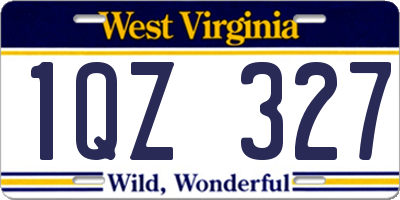 WV license plate 1QZ327