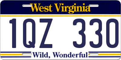 WV license plate 1QZ330