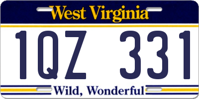 WV license plate 1QZ331